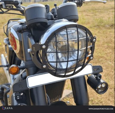 Zana Headlight Grill for BSA Goldstar 650 (Stainless Steel, Black) T-2 ZI-8534