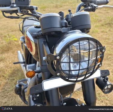 Zana Headlight Grill for BSA Goldstar 650 (Stainless Steel, Black) T-2 ZI-8534