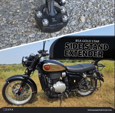 Zana Side Stand Extender for BSA Goldstar 650 (Aluminum & Stainless Steel) ZI-8537