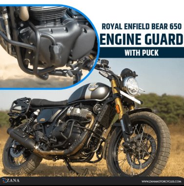 Zana Engine Guard with Slider Puck for Bear 650 (MS Black) ZI-8544