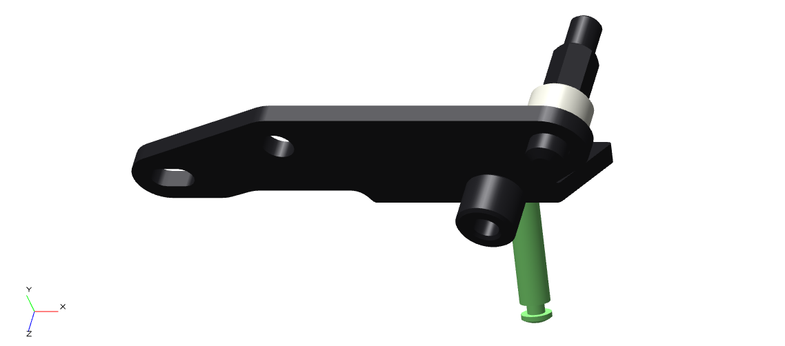 866107 - BRACKET SIDE STAND MOUNTING - BLACK