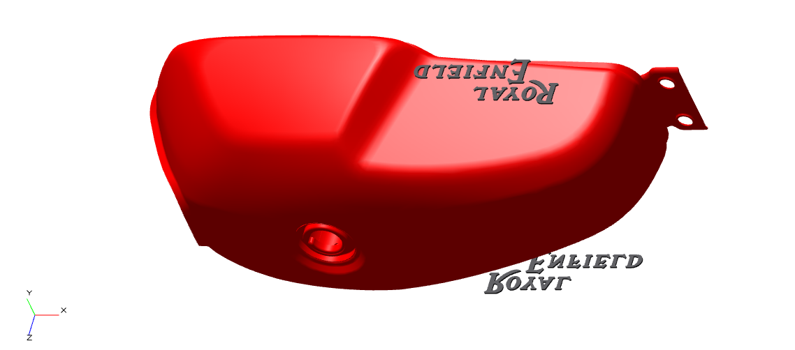 877009 - FUEL TANK WITH STICKER - RED / CHESTNUT RED