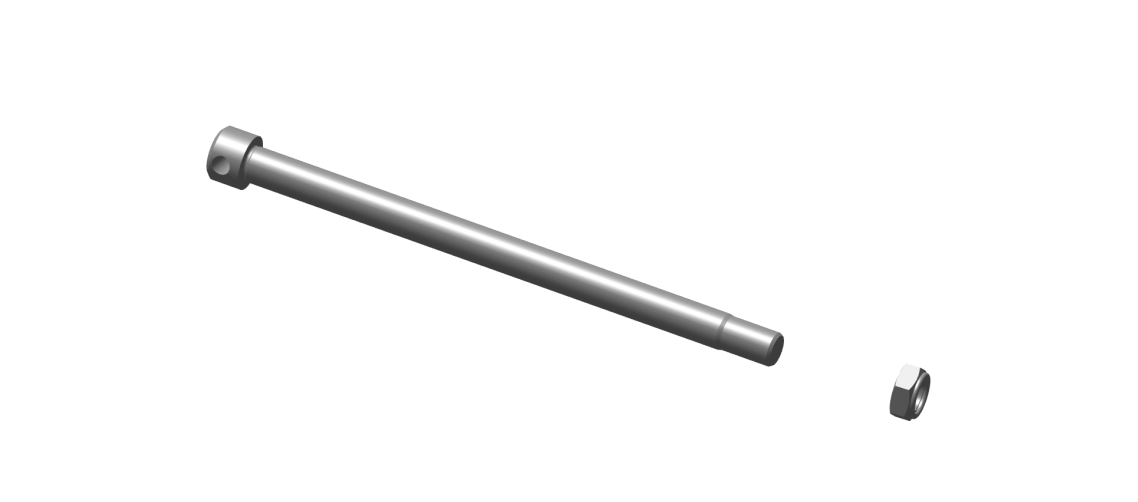 888177 - REAR SPINDLE WITH NUT KIT