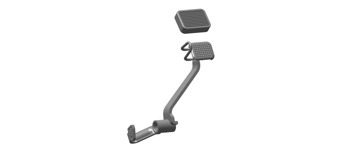888197 - REAR BRAKE PEDAL WITH RUBBER KIT