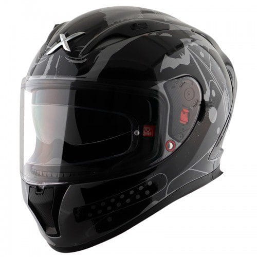 Street DC Batman Full Face Helmet - Gloss Anthracite Black