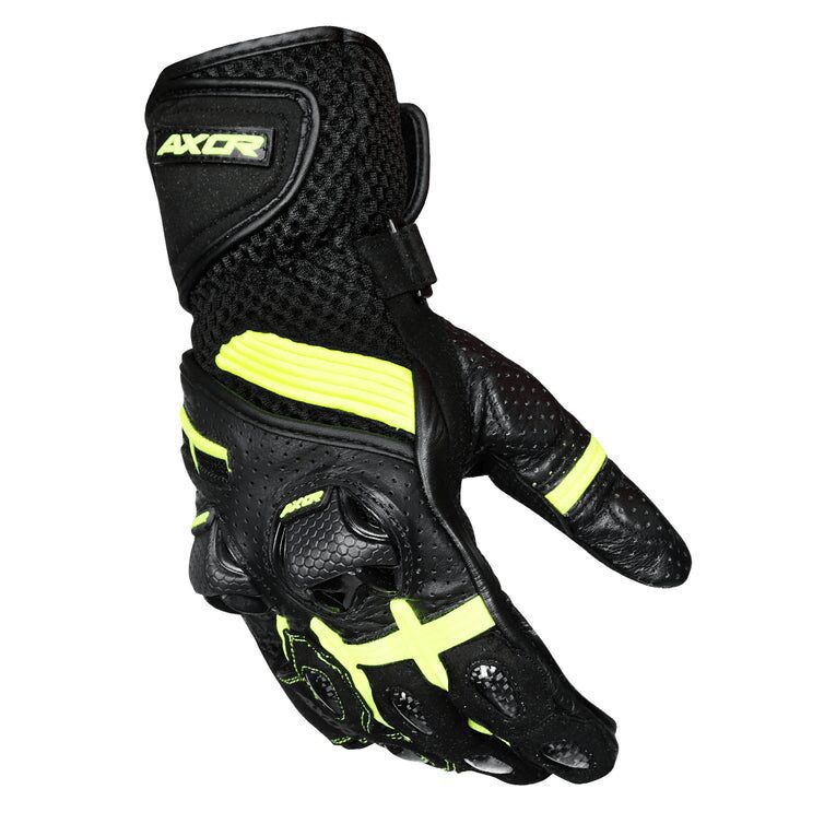 AXOR - Gator Riding Gloves Black Neon Green