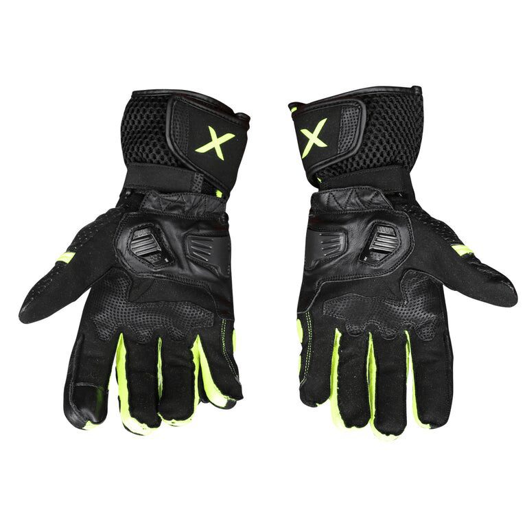 AXOR - Gator Riding Gloves Black Neon Green