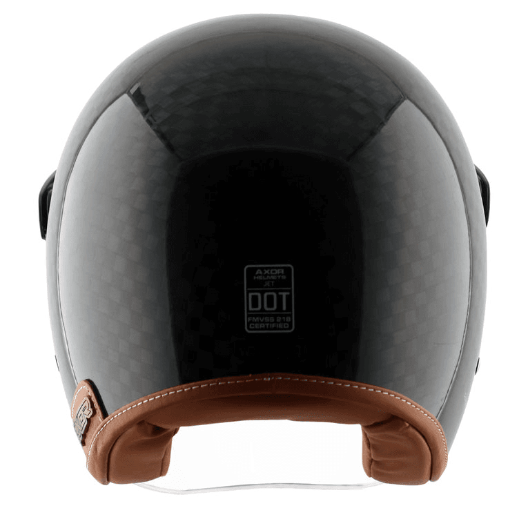 AXOR Jet Carbon Big Checks Helmet With Bubble Visor