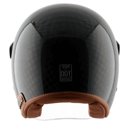 AXOR Jet Carbon Big Checks Helmet With Bubble Visor