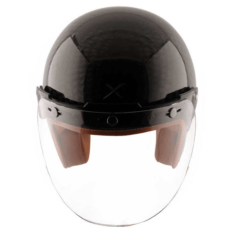 AXOR Jet Carbon Big Checks Helmet With Bubble Visor