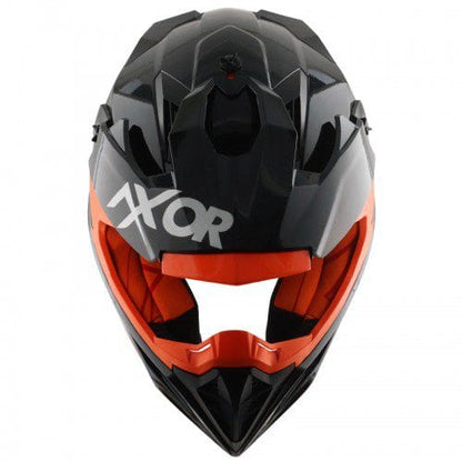 Off Road Helmet Glossy Black Orange