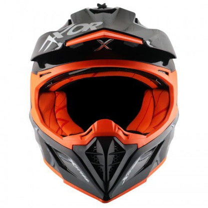 Off Road Helmet Glossy Black Orange