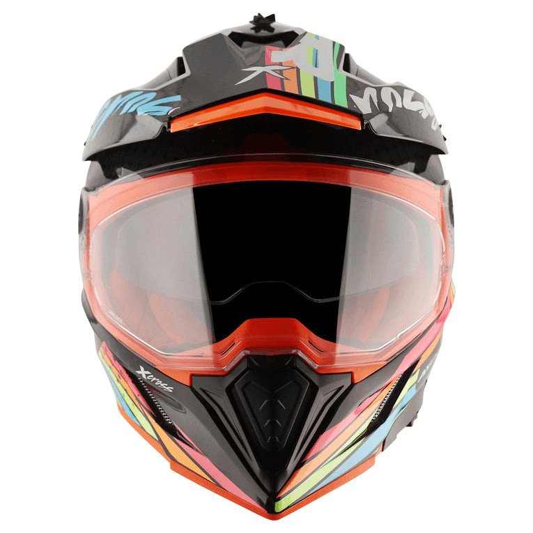 AXOR X-Cross X2 Black Grey Dual Visor Helmet