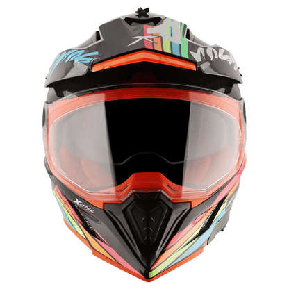 AXOR X-Cross X2 Black Grey Dual Visor Helmet