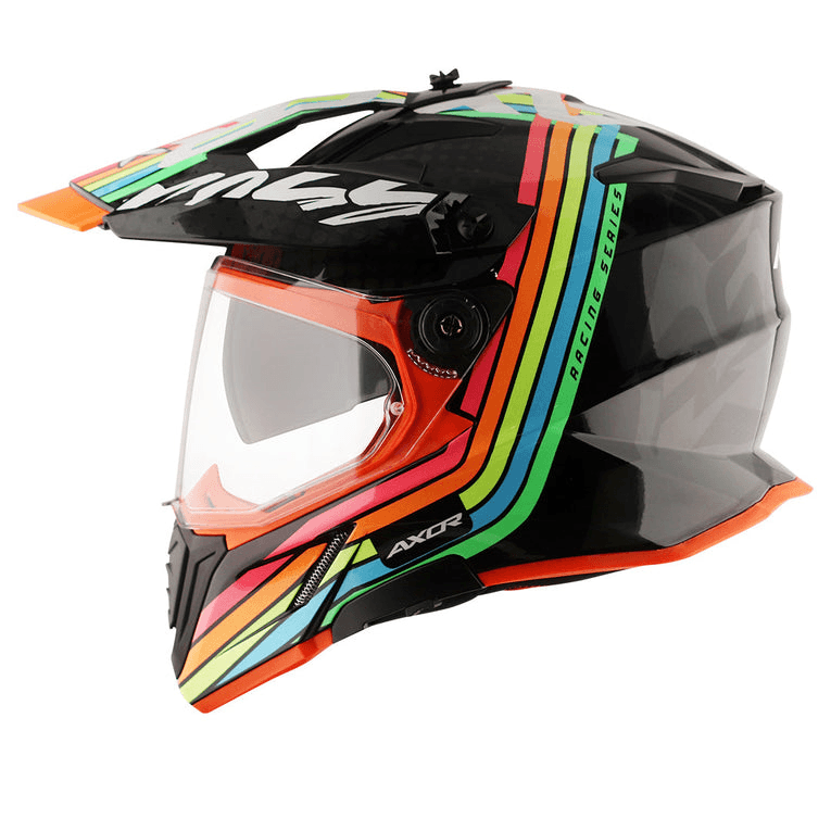 AXOR X-Cross X2 Black Grey Dual Visor Helmet