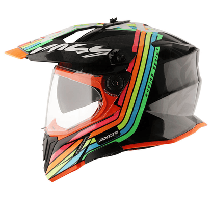 AXOR X-Cross X2 Black Grey Dual Visor Helmet