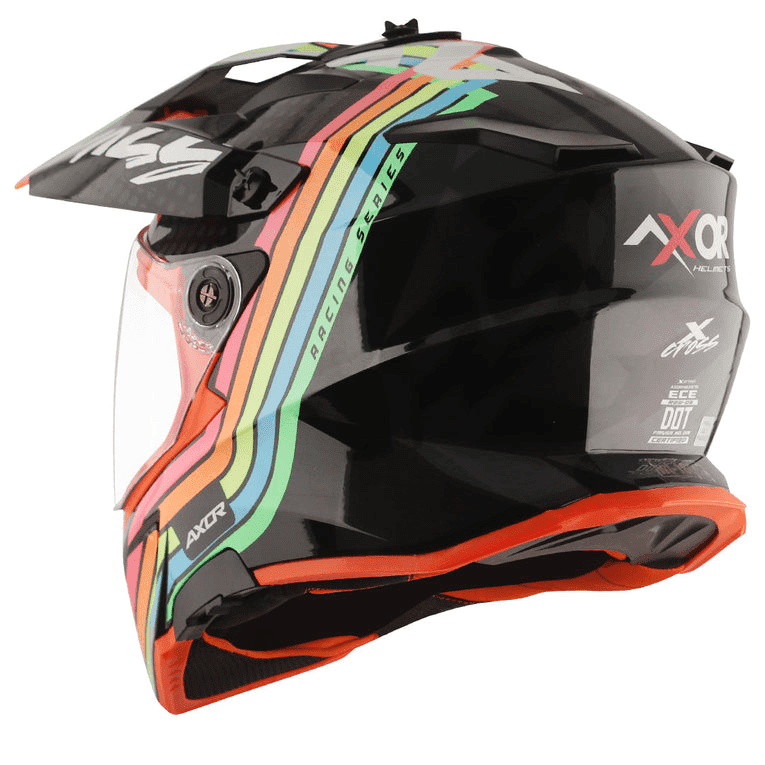 AXOR X-Cross X2 Black Grey Dual Visor Helmet