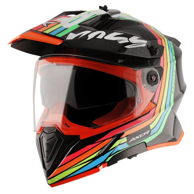 AXOR X-Cross X2 Black Grey Dual Visor Helmet