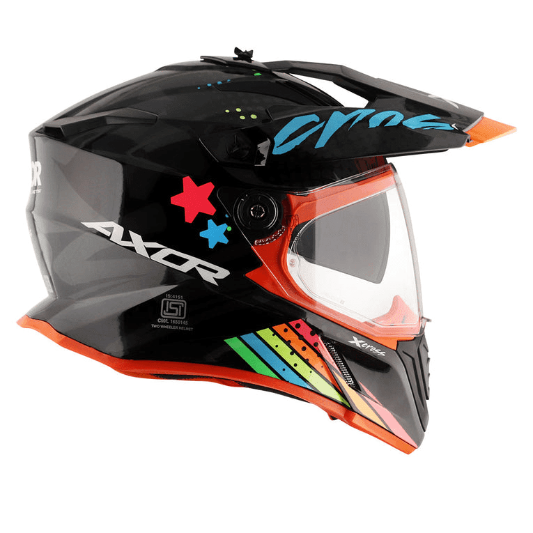 AXOR X-Cross X2 Black Grey Dual Visor Helmet