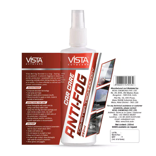 Vista ANTI FOG DEMISTER 250 ML