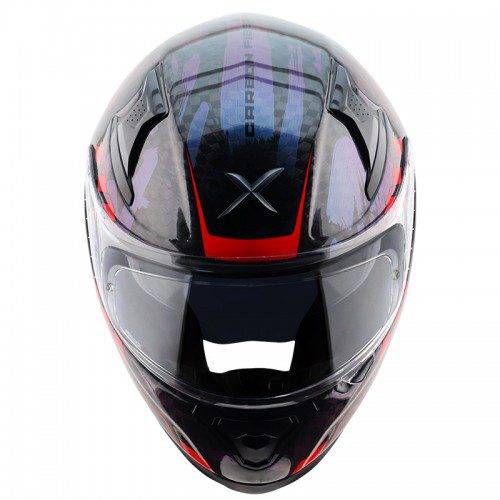 Apex Carbon Big Checks Glossy Carbon Red Helmet