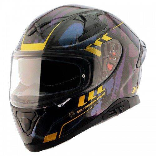Apex Carbon SC Glossy Carbon Neon Yellow Helmet