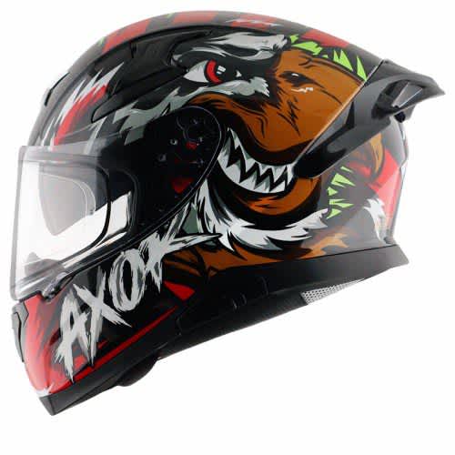 Apex Falcon Mens Helmet Glossy Black Red