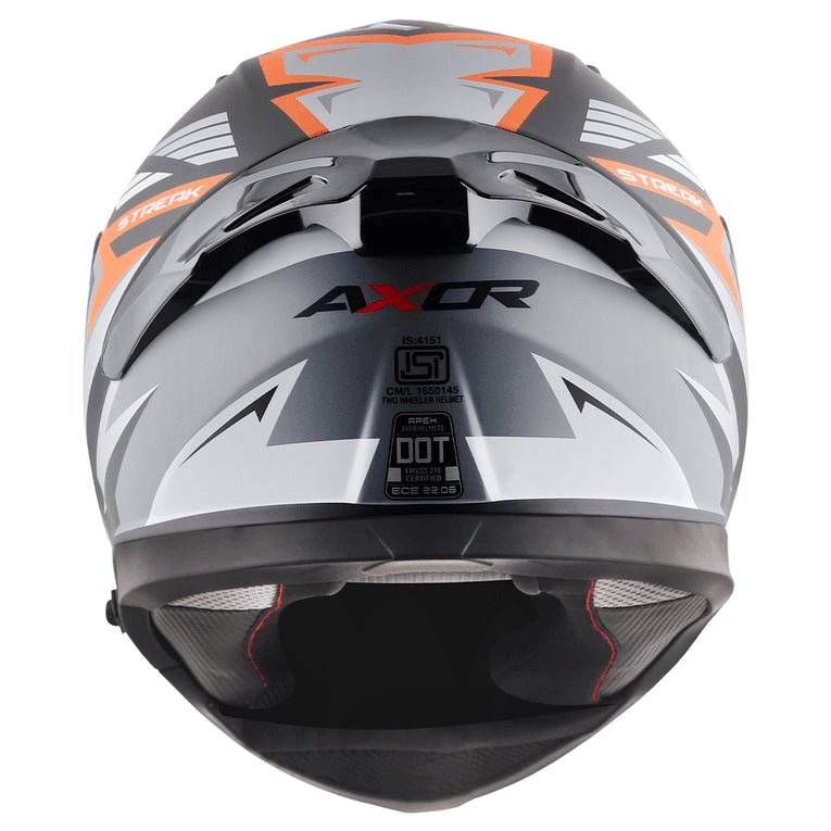 AXOR Apex Streak Helmet Dull Black Orange