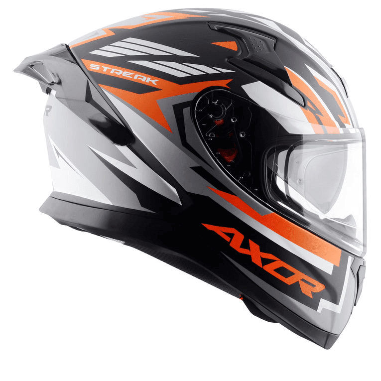 AXOR Apex Streak Helmet Dull Black Orange