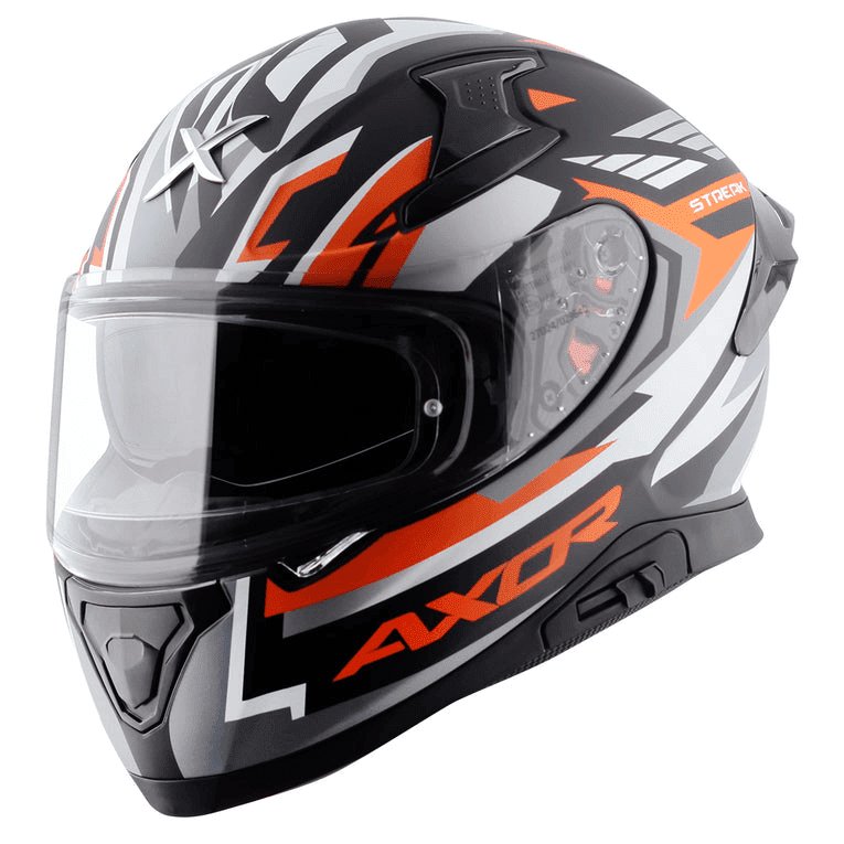 AXOR Apex Streak Helmet Dull Black Orange