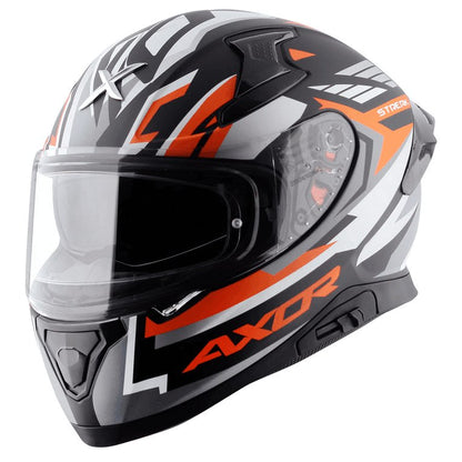 AXOR Apex Streak Helmet Dull Black Orange