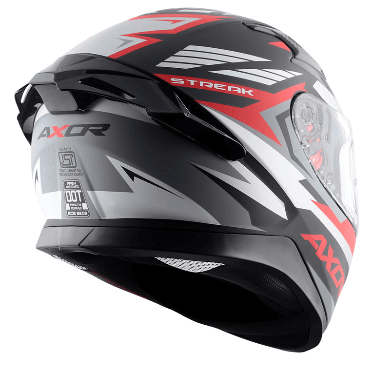 AXOR Apex Streak Helmet Dull Black Red