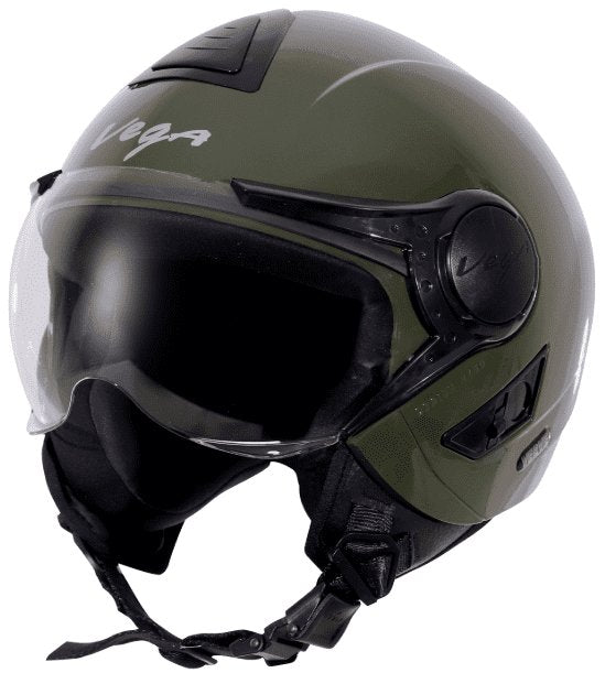 Vega Verve Open Face Army Green Helmet (ISI Certified)