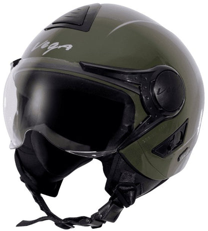 Vega Verve Open Face Army Green Helmet (ISI Certified)