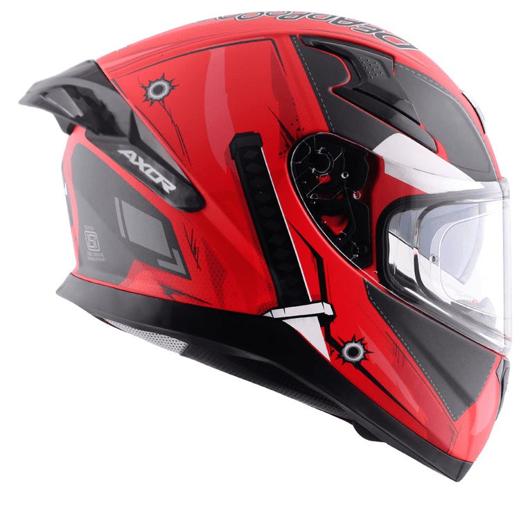 Axor Apex Marvel Deadpool Dull Red Black Helmet