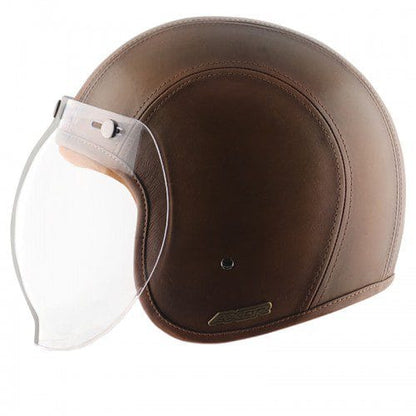 Axor Retro Jet Leather Forest Open-Face Helmet