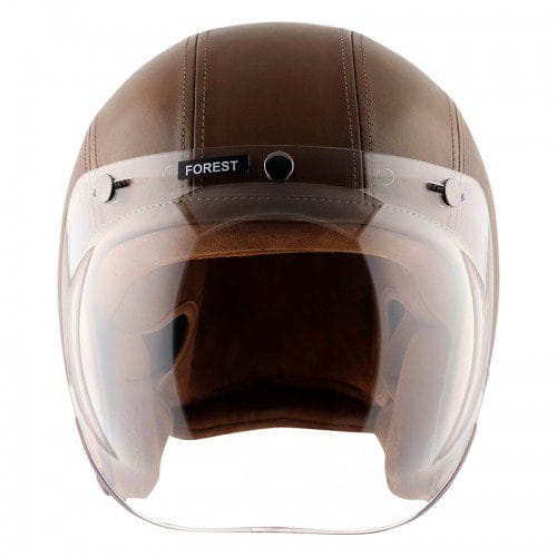 Axor Retro Jet Leather Forest Open-Face Helmet