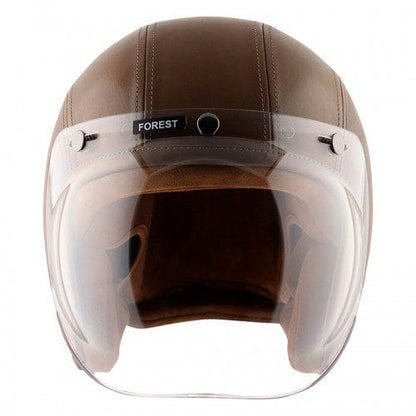 Axor Retro Jet Leather Forest Open-Face Helmet