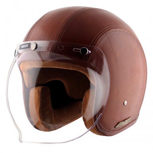 Axor Retro Jet Leather Timber Helmet