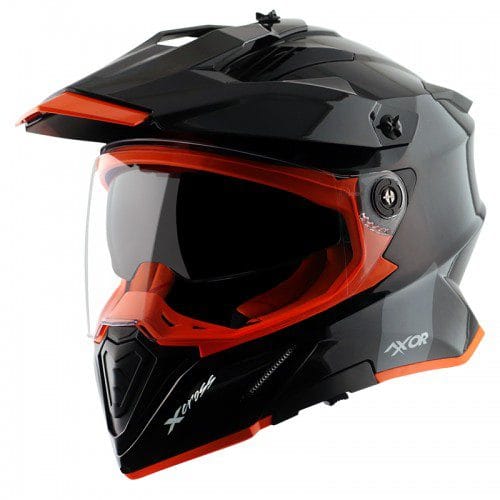 Axor X-Cross Dual Visor SC Helmet-Black Orange Glossary