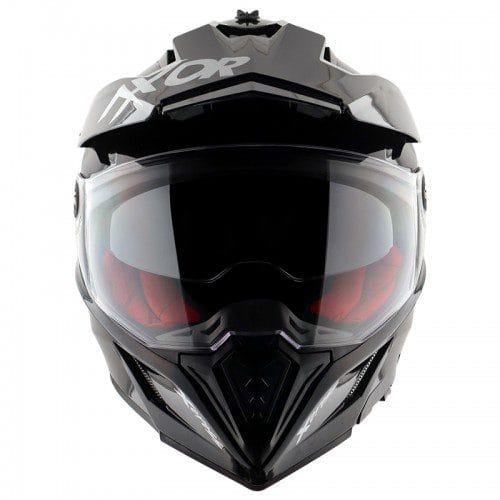 Axor X-Cross Dual Visor SC Helmet-Matt Black Red