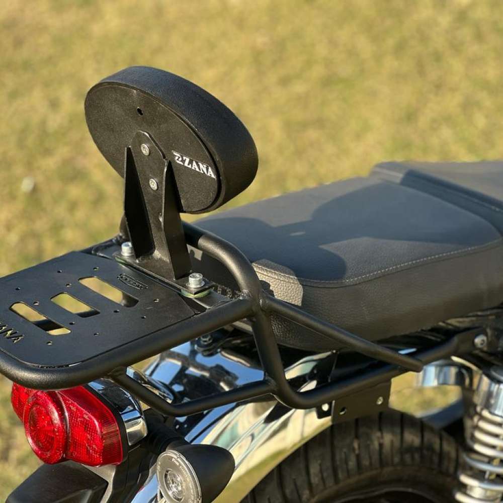 BLACK TOP RACK WITH PLATE FOR CB350 HNESS