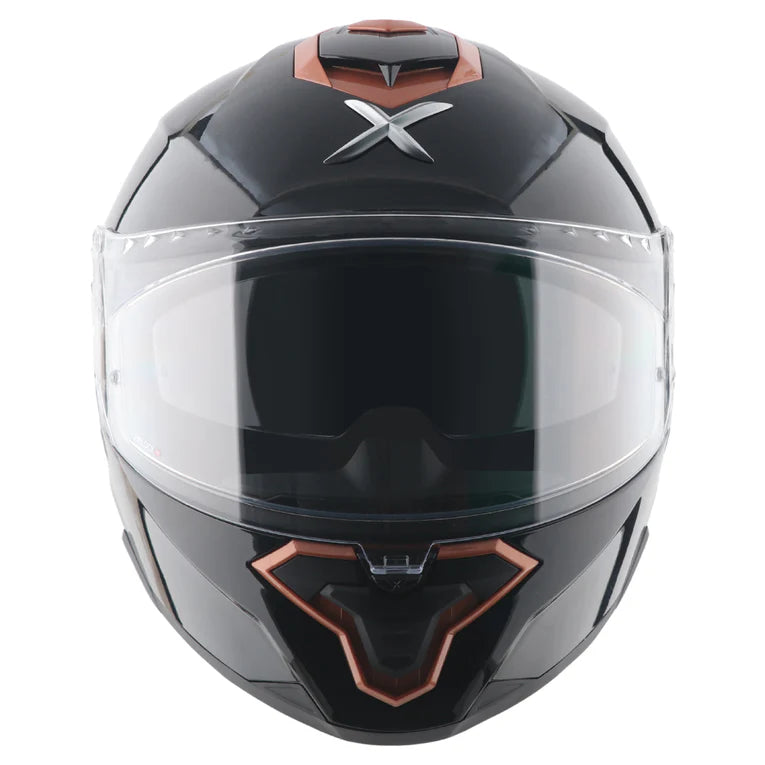 Axor Brutale Corsa Dual Spoiler Black Gold Orange Helmet