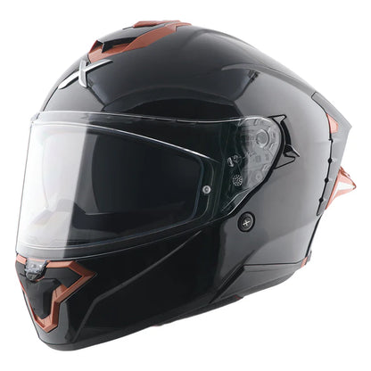 Axor Brutale Corsa Dual Spoiler Black Gold Orange Helmet
