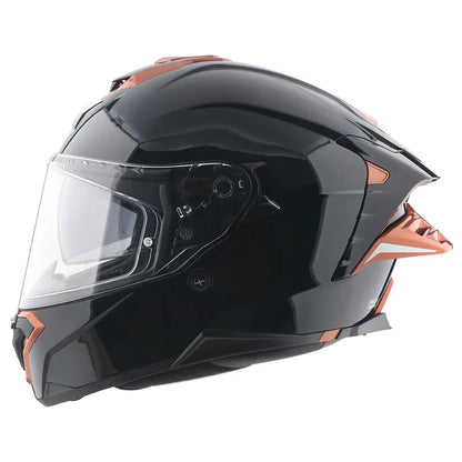 Axor Brutale Corsa Dual Spoiler Black Gold Orange Helmet
