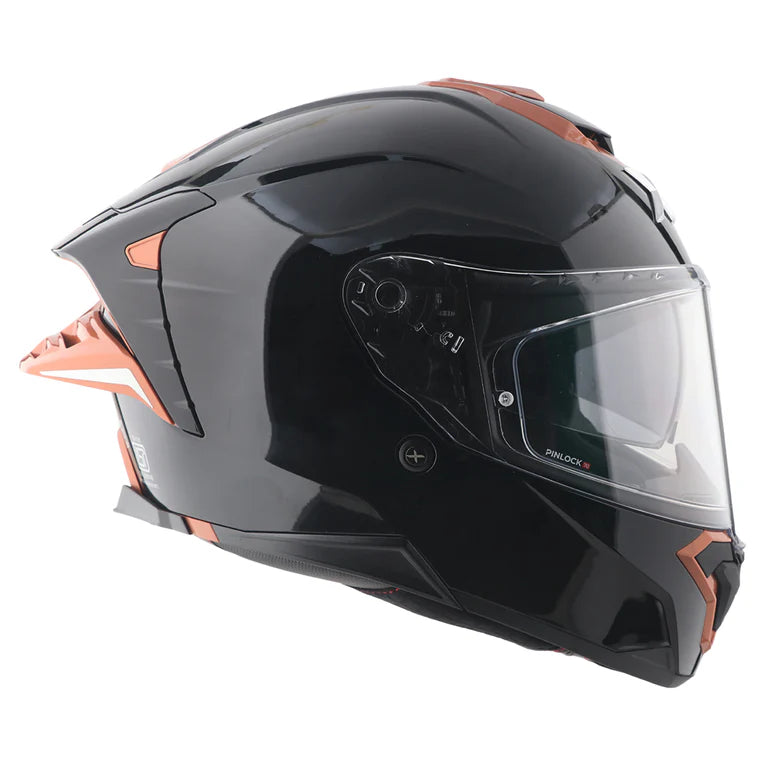 Axor Brutale Corsa Dual Spoiler Black Gold Orange Helmet