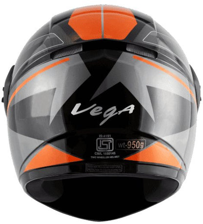 Vega Cliff Pioneer Black Orange Helmet