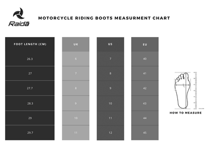 BOOTS MEASUREMENT CHART 1