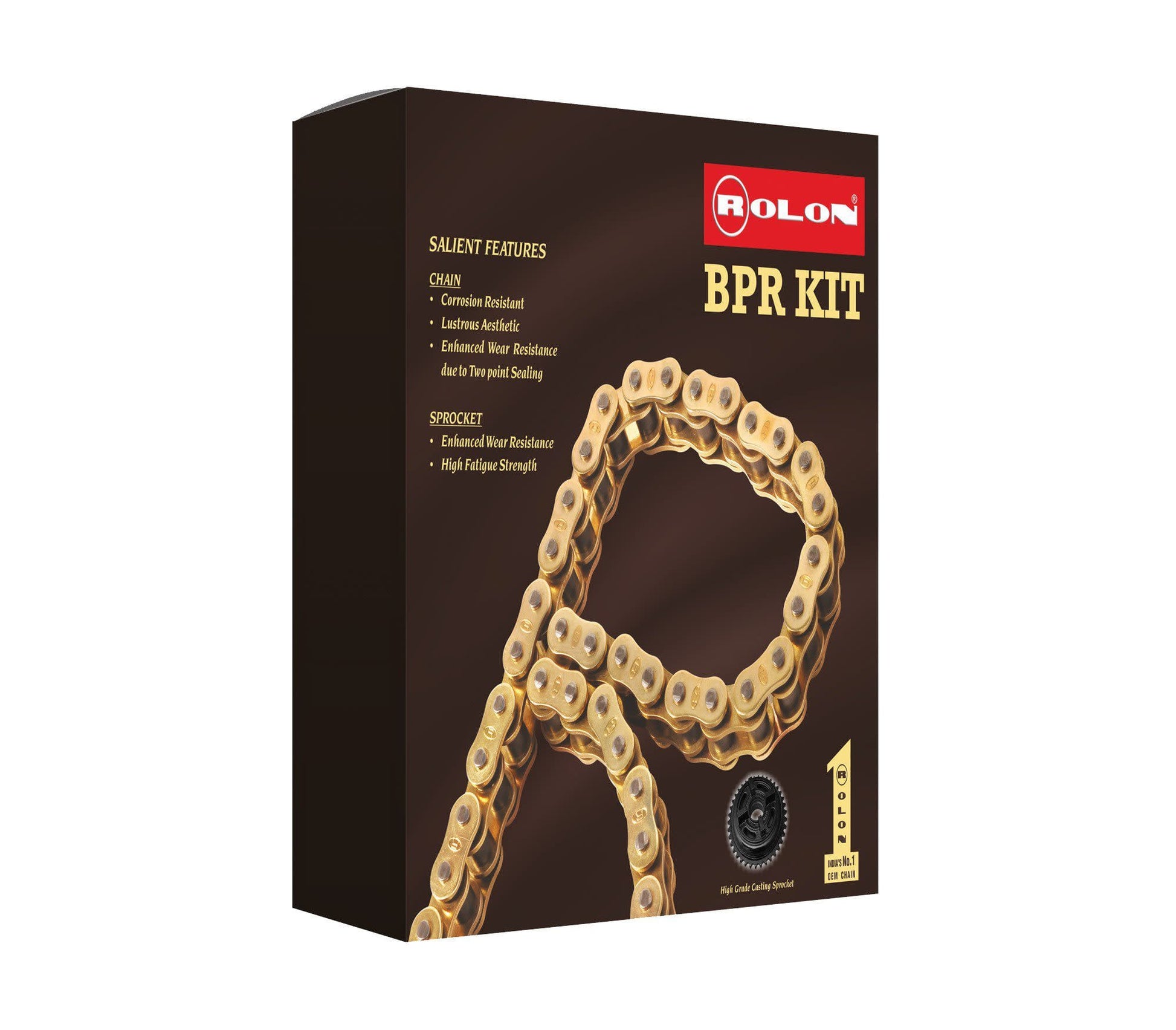 RE Classic 500 Brass O Ring Chain Sprocket Kit by Rolon