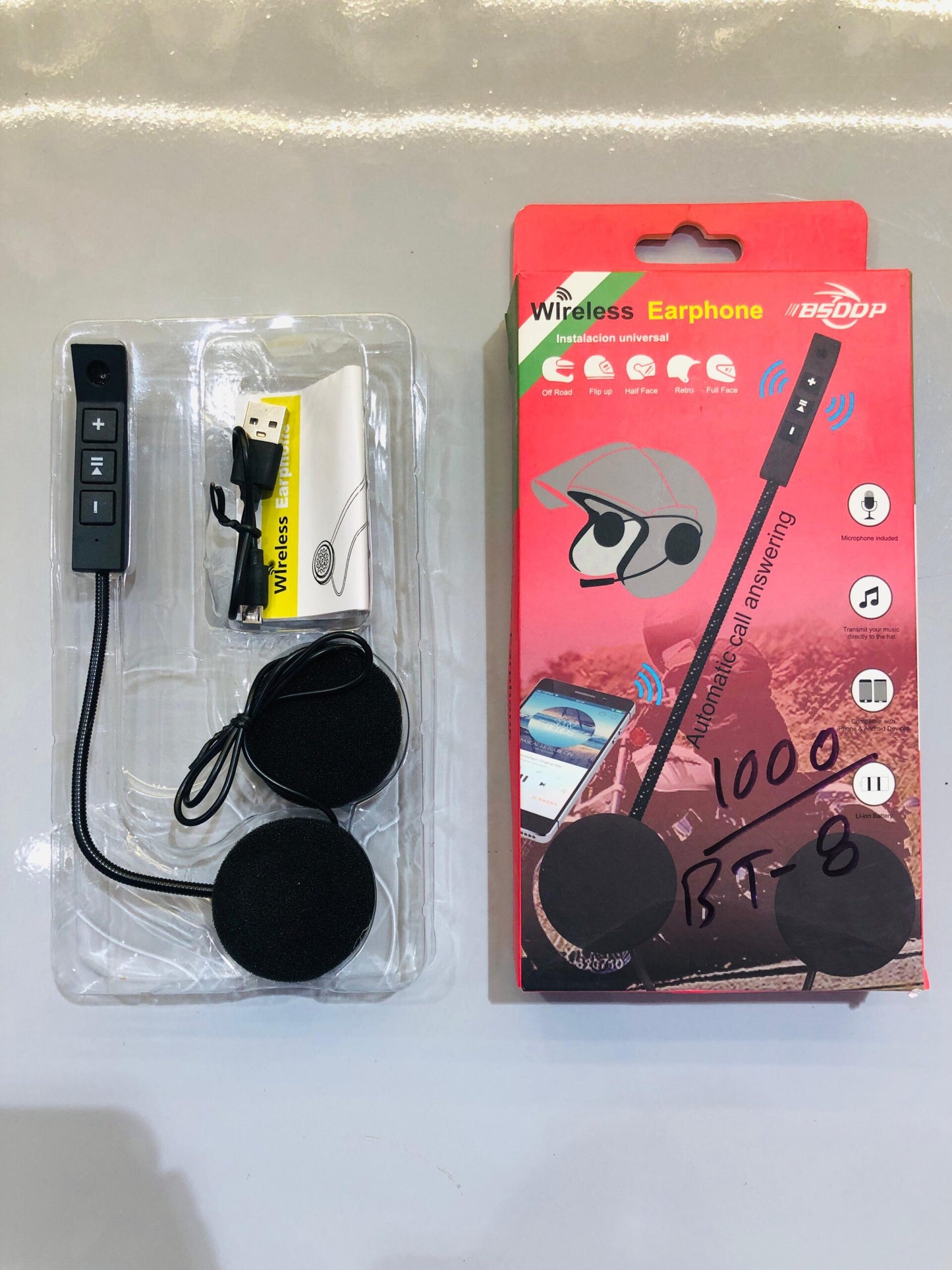 BSDDP BT-08 Motorcycle Helmet Bluetooth Earphone
